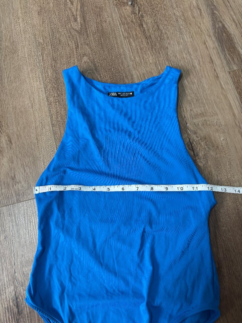Zara Blue Tank Bodysuit - Size Small - Picture 4 of 5